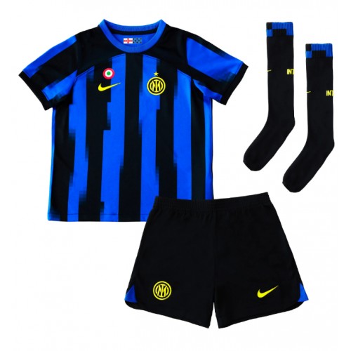 Maillot de foot Inter Milan Lautaro Martinez #10 Domicile enfant 2023-24 Manches Courte (+ pantalon court)